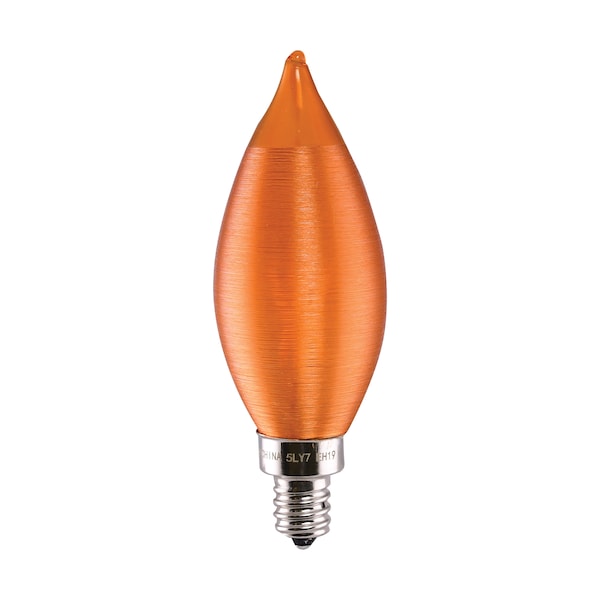 Satco 2-Watt CA11 LED Lamp - Satin Spun Amber Candelabra Base 2100K 120V S11301 - main